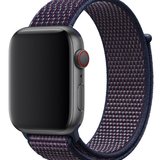 Curea iUni compatibila cu Apple Watch 1/2/3/4/5/6/7, 38mm, Nylon Sport, Woven Strap, Midnight Purple